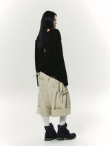DAMAGE OFF SHOULDER KNIT BLACK