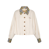 WhyBerry 24AW "Cream Beiguo" カラーフラワーバッドコートルーズジャケット