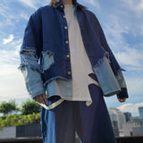 bleach denim shirt_blue