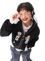 ブラックキュートガールウェットパーカー