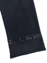 COLORFUL RANDOM STITCH EMBROIDERY DISTRESSED SIGNATURE SPRAY-COLOR WASHED RELAXED FIT SWEATPANTS