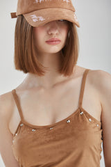 VELVET STUD TOP