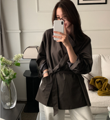 Elles Belted Half Trench Coat / 2 colors