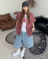 マークエスニックバミューダデニムパンツ