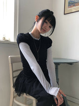 Natin Tencel Puff Shirring Short Sleeve T-shirt