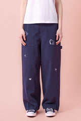 Shimmer Balloon Pants [Navy]