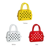 Silicone Polka Dot Bag Red