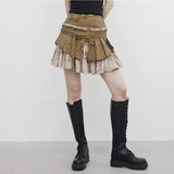 Riemann frill belt skirt