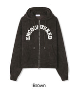 Ruth Velour Patch Hooded Zip-Up