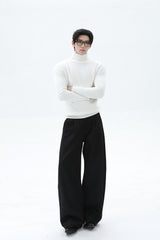 Tencel Cashmere Fitted Turtleneck Sweater