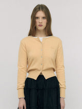 BASIC ROUND CARDIGAN YELLOW
