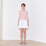 Swan Embroidered A Line Blouse _ Pink