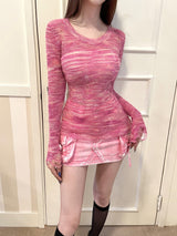 1164. Lover damage slim knit (3color)