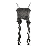 Noir Snake Frill Cami Top