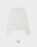 Again Basic Cotton Loose Fit V-neck Knit (5color)