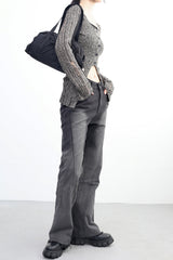Swanne Damage Cardigan + Cropped Sleeveless Set