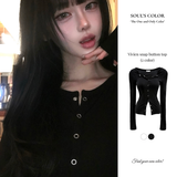 [MADE] Vivien snap button top (2color)