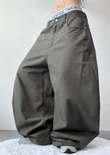 COTTON BASIC BALLOON PANTS❤🤍🤎🖤💚 - 5 COLORS