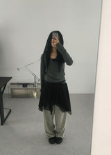 TERRY STRIPE PANTS