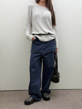 Washed skirt layered pants(2color)