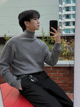 ASCLO Viscose Mini Twist Turtle Neck Knit (7color)