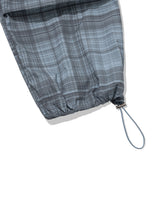 RUFFLE CHECKERED SKIRT CARGO PANTS(BLUE)