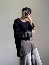 ルーズピーチUネックTシャツ