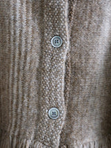 Gamants coloring gradation fringe long-sleeve cropped wool knitwear