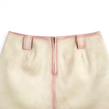 OIL BRIDGE SUEDE SKIRT IVORY