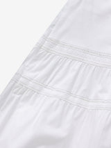 Lace tiered long skirt (Ivory)