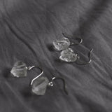 ロッククリスタルシルバー925ピアスハンドメイド