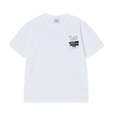25SS ニュースペーパーラビットショートスリーブTシャツ ホワイト