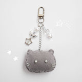 [soft keyring] シルバーキャット (グレー)