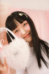 ジュニーレースハートバッグ (アイボリー)