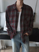 ASCLO Joy Over Dyeing Check Shirt (2color)