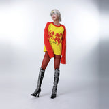 SEXXDEVIL "DESIRE" スターワッフルジョスティングTシャツ