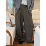 [SET UP가능] Deep one tuck wide slacks(2color)