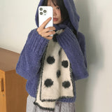 Rolls Dot Color Angora Fur Scarf