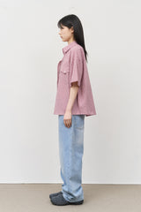 パイン クロップド チェック シャツ