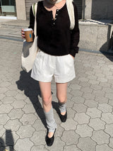 [MADE] Rules Button Henley Neck Knit