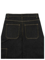 Non-faded double-knee carpenter denim pants