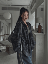 Kokia Camo Two Way Hooded Zip-Up