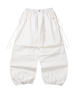Bohemian vintage washed fringe pants _ White 