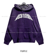 Koi Lettering Overfit Hooded Knit