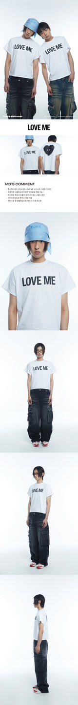 LOVE ME ハーフTシャツ WHITE