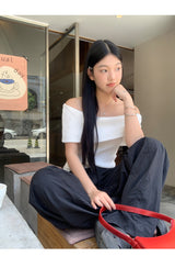 パーティーパールオフショルダー半袖Tシャツ