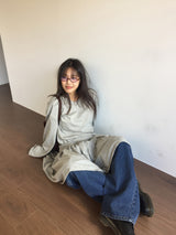 タイアップコットンワンピース (2color)