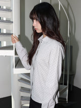 ピンドットシャツ (GREY)