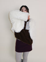 プラムショーツレイヤードミニスカート (Wool Material)
