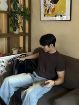 マッスルショルダーリブ半袖Tシャツ